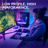 Logitech G515 LIGHTSPEED TKL Low Profile Wireless Gaming Keyboard, LIGHTSYNC RGB, Thin Tenkeyless Design, PBT Keycaps, Linear (Red) Mechanical Switches, Black — 920-012536