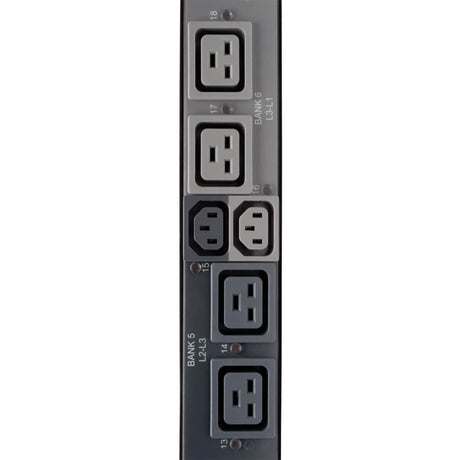 Eaton Tripp Lite Series 14.4kW 208V 3PH Monitored Per-Outlet PDU - LX Interface, Gigabit, 18 Outlets, 50A CS8365C Input, LCD, 1.8 m Cord, 0U 1.8 m Height, TAA — PDU3EVNR6H50A