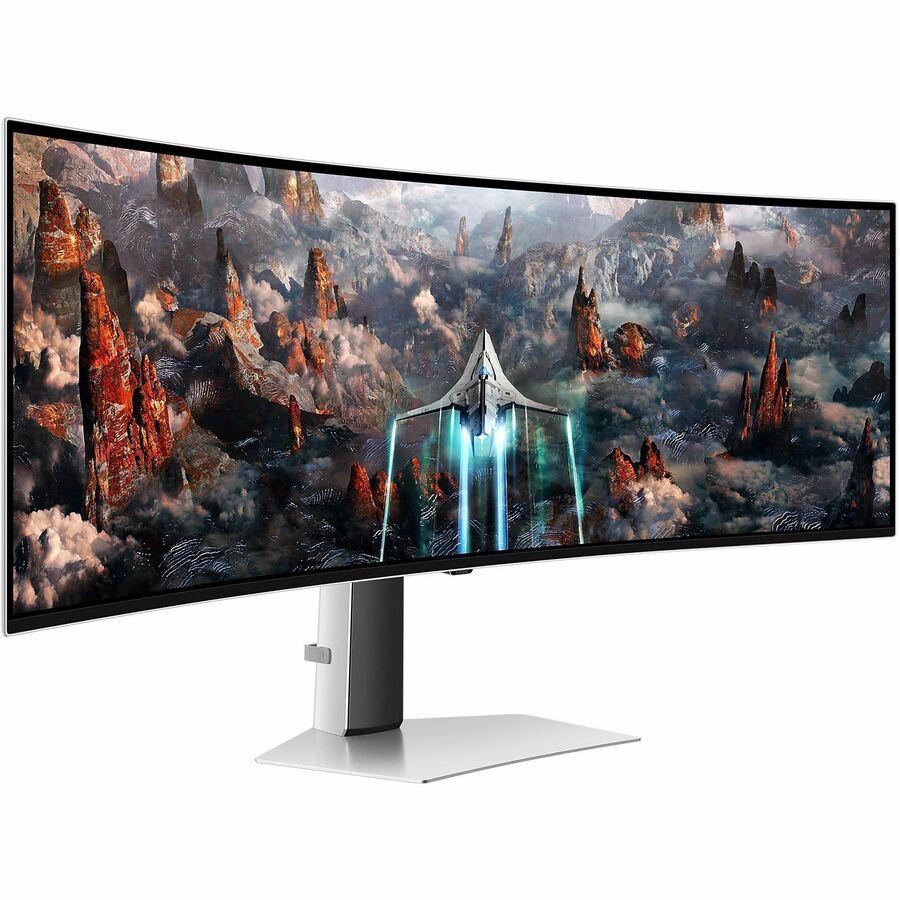 Samsung Odyssey G9 S49CG934SN 49" Class Dual Quad HD (DQHD) Curved Screen Gaming OLED Monitor - 32:9 - Silver — S49CG934SN