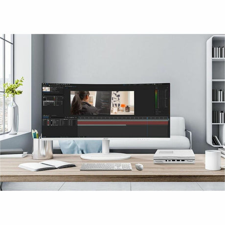 MSI Modern MD342CQPW 34" Class UW-QHD Curved Screen LCD Monitor - 21:9 - Black, White — ModernMD342CQPW