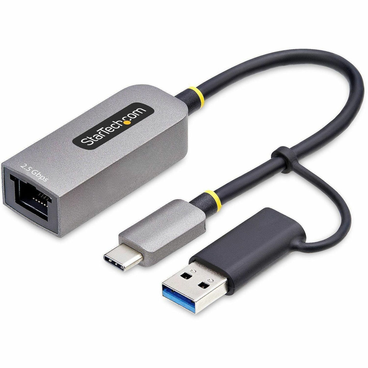 StarTech.com 2.5GbE USB-C to Ethernet Adapter with USB-A Converter, NBASE-T NIC, USB 3.0 Type-C 2.5/1G Multi Speed Network, USB 3.1 RJ45 — U2GA-USB-C-ETHERNET