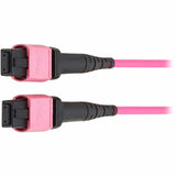 Eaton Tripp Lite Series 100G Multimode 50/125 OM4 Fiber Optic Cable (12F MPO/MPO-PC F/F), Type-B Polarity, OFNP, Magenta, 4 m (13.1 ft.), TAA — N845B-04M-12MTA