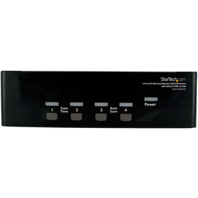 StarTech.com 4 Port DVI VGA Dual Monitor KVM Switch with Audio & USB Hub — SV431DDVDUA
