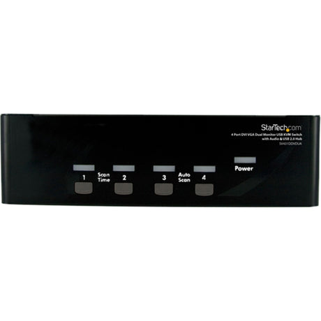 StarTech.com 4 Port DVI VGA Dual Monitor KVM Switch with Audio & USB Hub — SV431DDVDUA