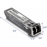 TRENDnet 1000Base- SX Industrial SFP to RJ45 Multi-Mode LC Module; TI-MGBSX; Up to 550m (1;804 Ft); IEE 802.3z; ANSI Fiber Channel; Data Rates up to 1.25Gbps; LC-Type Duplex; Lifetime Protection — TI-MGBSX