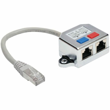 Eaton Tripp Lite Series 2-to-1 RJ45 Network Signal Splitter (M/2xF) - 10/100 Mbps Ethernet, Cat5/Cat5e, 6 in. (15 cm) — N035-001