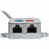Eaton Tripp Lite Series 2-to-1 RJ45 Network Signal Splitter (M/2xF) - 10/100 Mbps Ethernet, Cat5/Cat5e, 6 in. (15 cm) — N035-001
