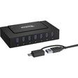 7 Port USB Charging Hub for Laptops with USB-C or USB 3.0 — USBC-HUB7BC
