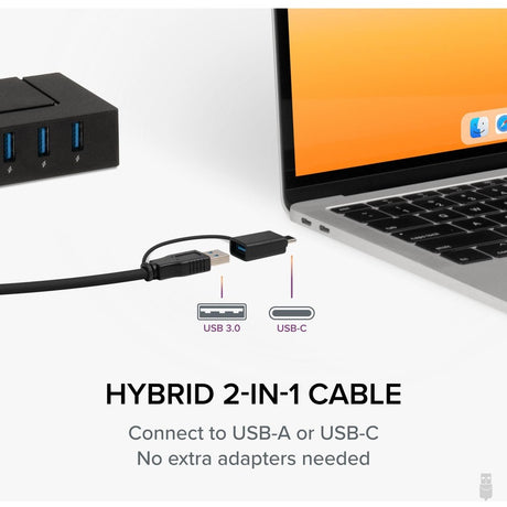 7 Port USB Charging Hub for Laptops with USB-C or USB 3.0 — USBC-HUB7BC