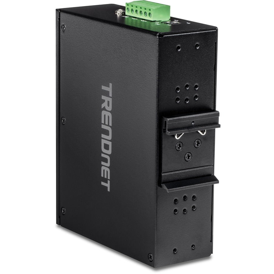 TRENDnet 4-Port Fast Ethernet Industrial Modbus Gateway, 4 x Serial DB-9 Ports, 2 x Fast Ethernet Ports, Up to 100m (328 ft), IP30 Rated Housing, Extreme Temperature Protection, Black, TI-M42
