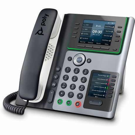 Poly Edge IP Phone - Corded - Corded - Desktop - Black - TAA Compliant — 89B54AA