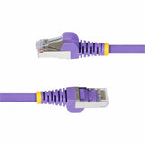 StarTech.com 6in Purple CAT6a Ethernet Cable, Snagless RJ45, 10G, 100W PoE, S/FTP, LSZH, 27AWG Pure Copper, 500MHz, Shielded Network Cord — NLPL-6IN-CAT6A-PATCH