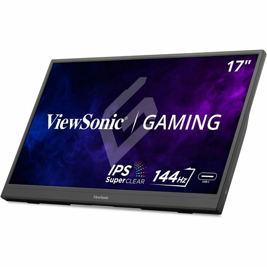 ViewSonic VX1754 17 Inch 1080p IPS Portable Gaming Monitor with 144Hz, AMD FreeSync, 2 Way Powered 60W USB C, Mini HDMI, and Built-in Stand with Protective Cover — VX1754