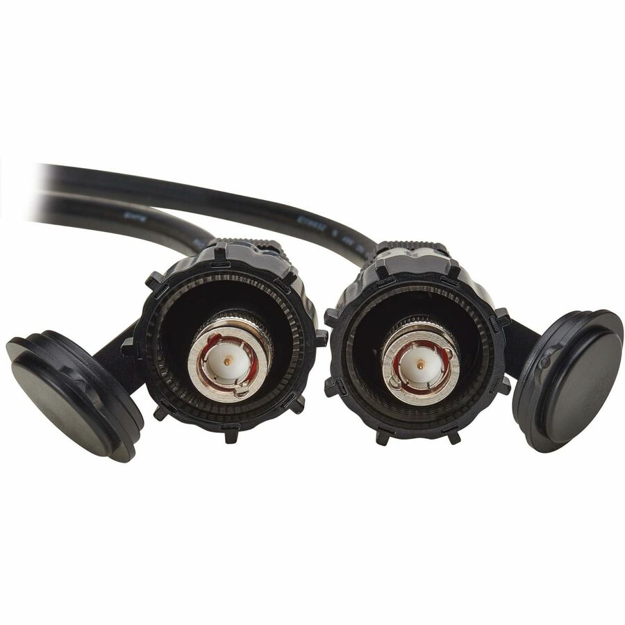 Eaton Tripp Lite Series Rigid Industrial RF Coaxial Cable (M/M) - IP68, BNC Connectors, 10 ft. (3.1 m), Black — A200-010-BNC