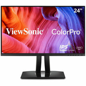 ViewSonic VP2456A 24 Inch 1080p IPS Monitor with Advanced Ergonomics, ColorPro 100% sRGB Rec 709, Pantone Validated, 14-bit 3D LUT, 120Hz, USB, HDMI, DisplayPort, 90W USB C for Home and Office — VP2456A