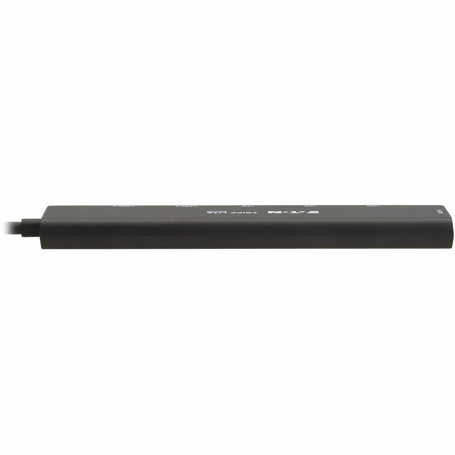 Eaton Tripp Lite Series 6-Port Slim USB Hub, USB 3.2 Gen 2 (10 Gbps) and USB-A 2.0 Hub Ports, USB-C Connector with USB-A Adapter, Black — U460-006-5A1C