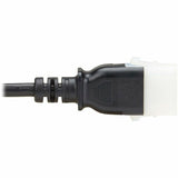 Eaton Tripp Lite Series PDU Power Cord, C13 to P-Lock C14 - North America and Europe Rated, 10A, 250V, 18 AWG, 2 ft. (0.6 m), Black — P004-E02