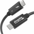 Plugable Thunderbolt 5 Cable with 80Gbps and 240W Charging - Thunderbolt Certified | Up to 120Gbps Bandwidth Boost — TBT5-240W1M
