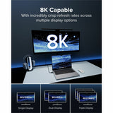 Plugable Thunderbolt 5 Cable with 80Gbps and 240W Charging - Thunderbolt Certified | Up to 120Gbps Bandwidth Boost — TBT5-240W1M