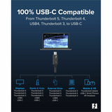Plugable Thunderbolt 5 Cable with 80Gbps and 240W Charging - Thunderbolt Certified | Up to 120Gbps Bandwidth Boost — TBT5-240W1M