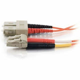 C2G 2m LC-SC 62.5/125 Duplex Multimode OM1 Fiber Cable - Orange - 6ft — 33155
