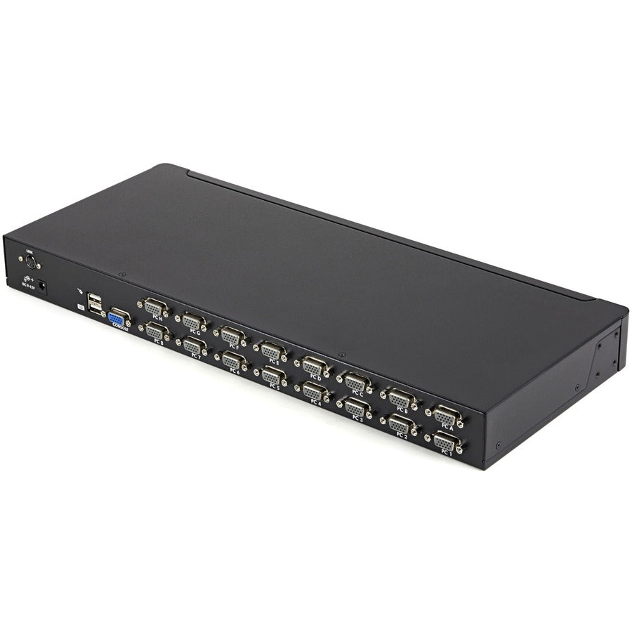 StarTech.com 16 Port 1U Rackmount USB KVM Switch Kit with OSD and Cables — SV1631DUSBUK