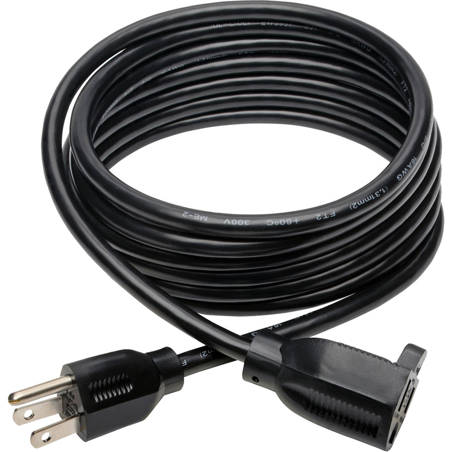 Eaton Tripp Lite Series Power Extension Cord, NEMA 5-15P to NEMA 5-15R - 13A, 120V, 16 AWG, 10 ft. (3.05 m), Black — P024-010-13A