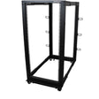 StarTech.com 4-Post 25U Mobile Open Frame Server Rack, 19in Network Rack with Casters, Rolling Rack for Computer/AV/Data/IT Equipment — 4POSTRACK25U