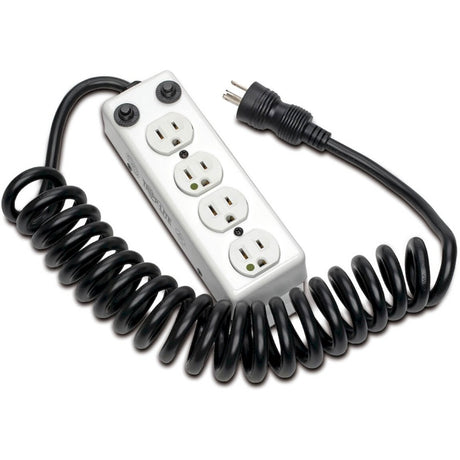 Eaton Tripp Lite Series Safe-IT UL 1363A Medical-Grade Power Strip for Patient-Care Vicinity, 4x Hospital-Grade Outlets, 3 ft. Coiled Cord — PS-410-HGOEMCC