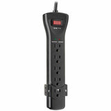 Eaton Tripp Lite Series Protect It! 7-Outlet Surge Protector, 7 ft. Cord with Right-Angle Plug, 2160 Joules, Diagnostic LEDs, Black Housing — SUPER7B