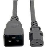 Eaton Tripp Lite Series Splitter Cable, Heavy-Duty, C20 to 2x C13 - 15A, 100-250V, 14 AWG, 2 ft. (0.61 m), Black — P032-002-2C13