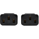 Eaton Tripp Lite Series Splitter Cable, Heavy-Duty, C20 to 2x C13 - 15A, 100-250V, 14 AWG, 2 ft. (0.61 m), Black — P032-002-2C13