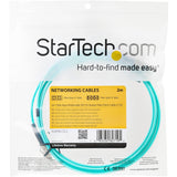 StarTech.com 2m Fiber Optic Cable - 10 Gb Aqua - Multimode Duplex 50/125 - LSZH - LC/LC - OM3 - LC to LC Fiber Patch Cable — A50FBLCLC2