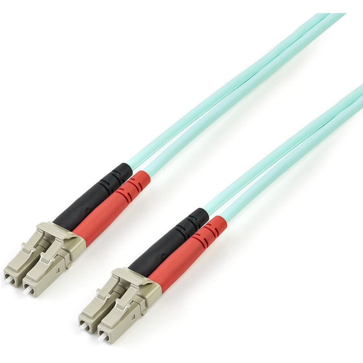 StarTech.com 5m (16.4ft) LC/UPC to LC/UPC OM3 Multimode Fiber Optic Cable, Full Duplex 50/125 Zipcord, 100G, LSZH Fiber Jumper Cord — A50FBLCLC5