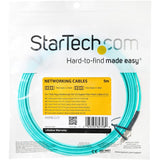 StarTech.com 5m (16.4ft) LC/UPC to LC/UPC OM3 Multimode Fiber Optic Cable, Full Duplex 50/125 Zipcord, 100G, LSZH Fiber Jumper Cord — A50FBLCLC5