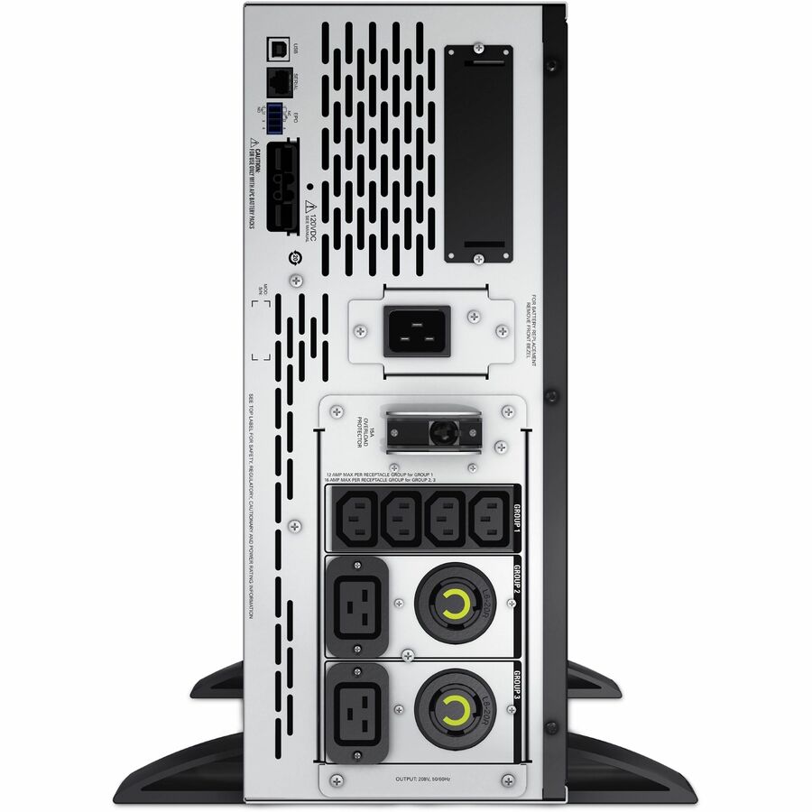 APC Smart-UPS X, Line Interactive, 3kVA, Rack/tower convertible 4U, 208V, 2x NEMA L6-20R+4x IEC C13+2x IEC C19, SmartSlot,Extended runtime,Short depth — SMX3000HVT