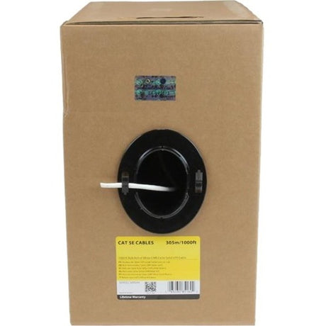 StarTech.com Bulk Cat 5e Ethernet Cable - 1000 ft. (304,8m) - Solid - CMR-Rated - White - TAA Compliant — WIR5ECMRWH
