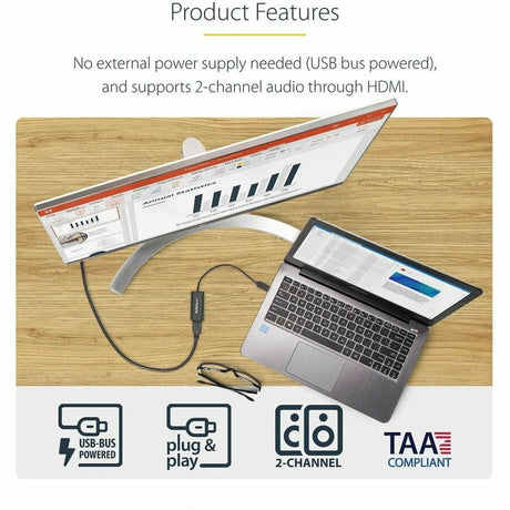 StarTech.com USB 3.0 to HDMI Adapter, USB to HDMI Monitor Converter for Windows, 1080P (no support for macOS/ChromeOS/Linux) - TAA — USB32HDES