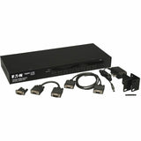 Eaton Tripp Lite Series 16-Port 1U Rack-Mount USB/PS2 KVM Switch with On-Screen Display — B042-016