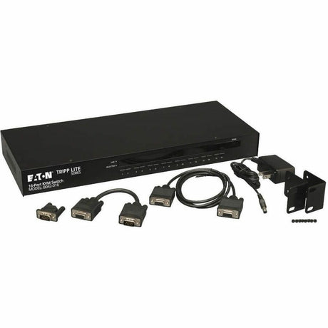 Eaton Tripp Lite Series 16-Port 1U Rack-Mount USB/PS2 KVM Switch with On-Screen Display — B042-016