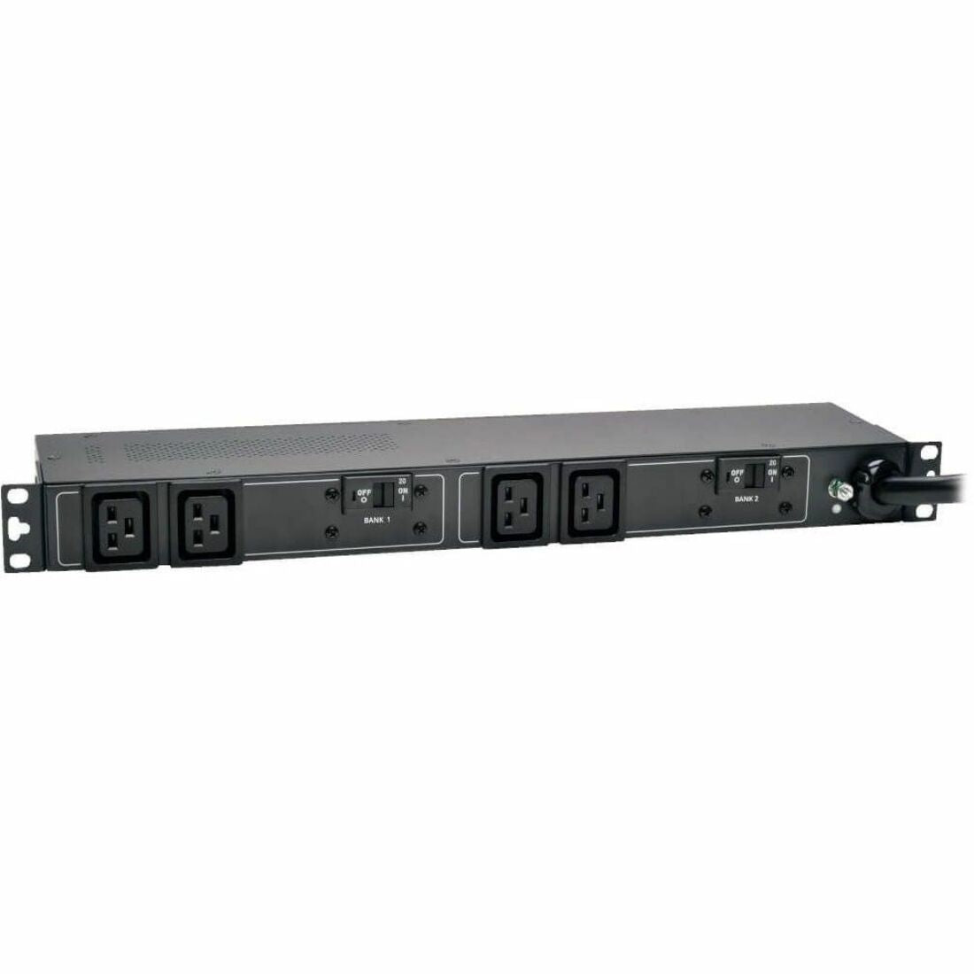 Eaton Tripp Lite Series 7.7kW Single-Phase 200-240V Basic PDU, 4 C19 Outlets, IEC 309 32A Blue Input, 3.6 m Cord, 1U Rack-Mount — PDUH32HV19