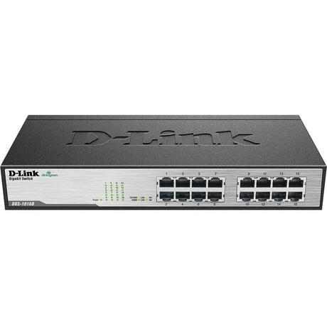D-Link DGS-1016D 16-Port Gigabit Unmanaged Metal Desktop or Rackmount Switch — DGS-1016D