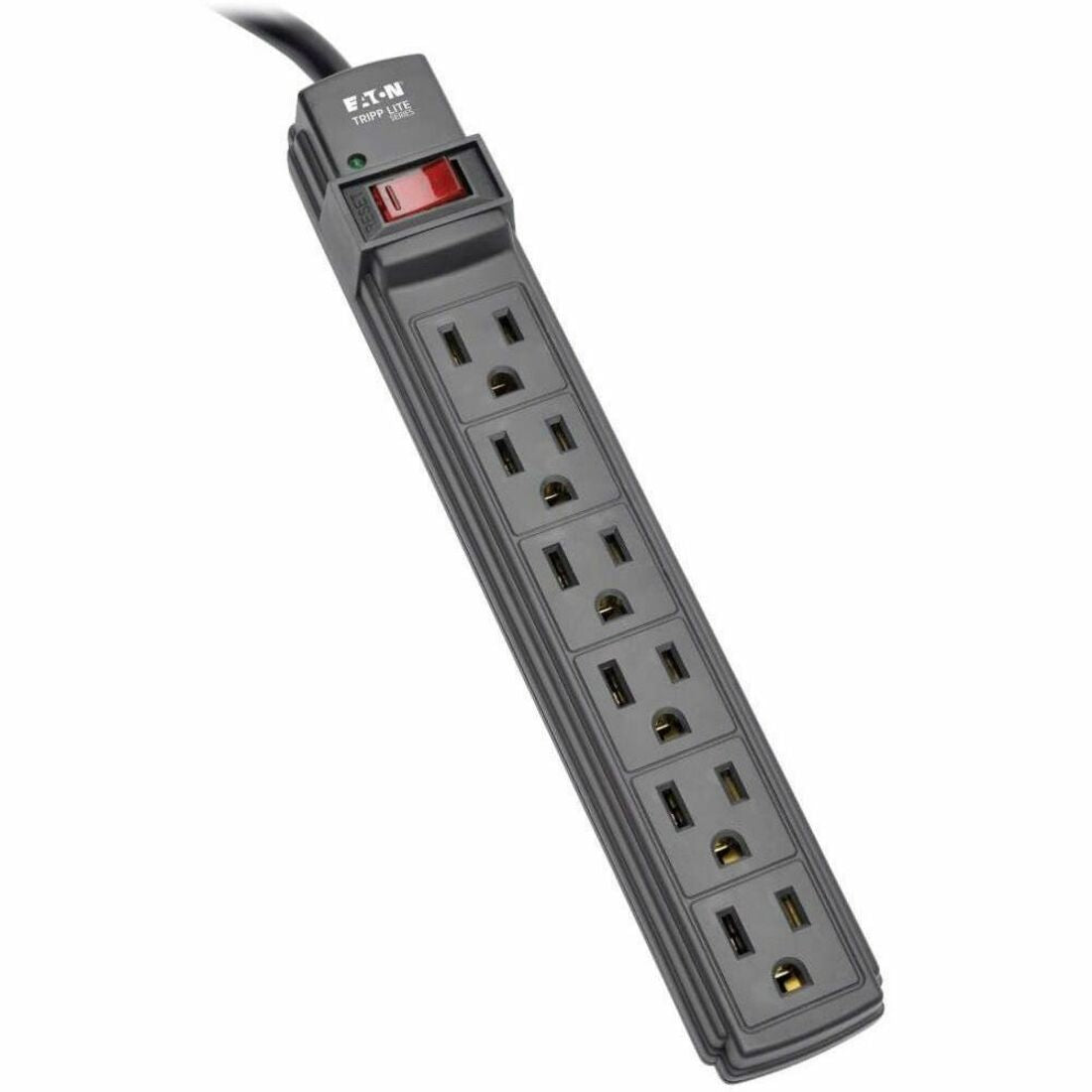 Eaton Tripp Lite Series Power It! 6-Outlet Power Strip, 6 ft. (1.83 m) Cord, Black Housing — PS66B