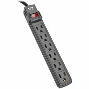 Eaton Tripp Lite Series Power It! 6-Outlet Power Strip, 6 ft. (1.83 m) Cord, Black Housing — PS66B