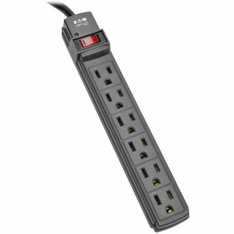 Eaton Tripp Lite Series Power It! 6-Outlet Power Strip, 6 ft. (1.83 m) Cord, Black Housing — PS66B
