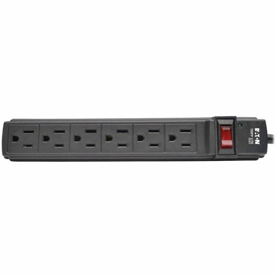 Eaton Tripp Lite Series Power It! 6-Outlet Power Strip, 6 ft. (1.83 m) Cord, Black Housing — PS66B