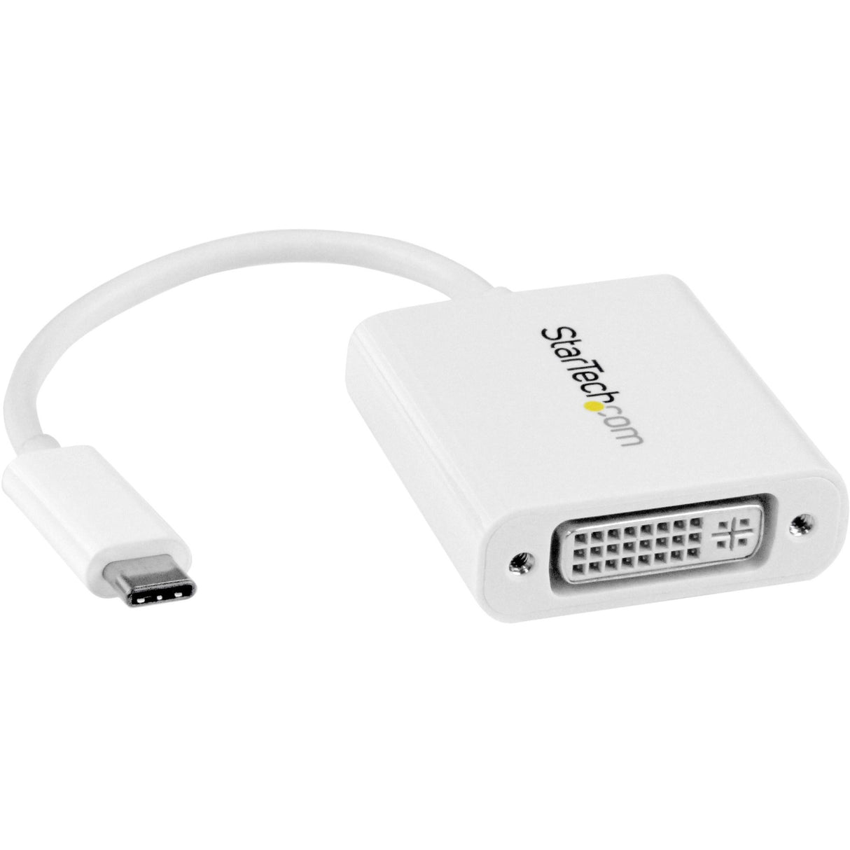 StarTech.com USB C to DVI Adapter - White - Thunderbolt 3 Compatible - 1920x1200 - USB-C to DVI Adapter for USB-C devices such as your 2018 iPad Pro - DVI-I Converter — CDP2DVIW