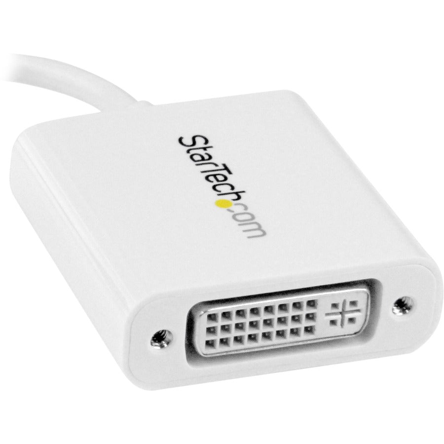 StarTech.com USB C to DVI Adapter - White - Thunderbolt 3 Compatible - 1920x1200 - USB-C to DVI Adapter for USB-C devices such as your 2018 iPad Pro - DVI-I Converter — CDP2DVIW