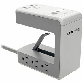 Eaton Tripp Lite Series 6-Outlet Surge Protector w/2 USB-A (4.8A Shared) & 1 USB-C (3A) - 8 ft. (2.43 m) Cord, 1080 Joules, Desk Clamp — TLP648USBC