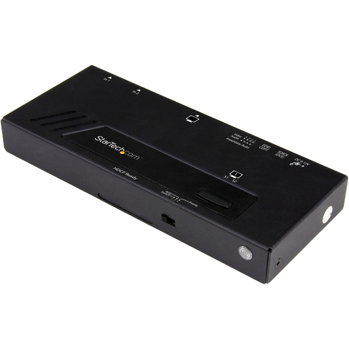 StarTech.com 2-Port HDMI Automatic Video Switch - 4K 2x1 HDMI Switch with Fast Switching, Auto-Sensing and Serial Control — VS221HD4KA